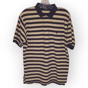 Vintage Polo By Ralph Lauren Men's Polo Shirt Blue Striped Size L